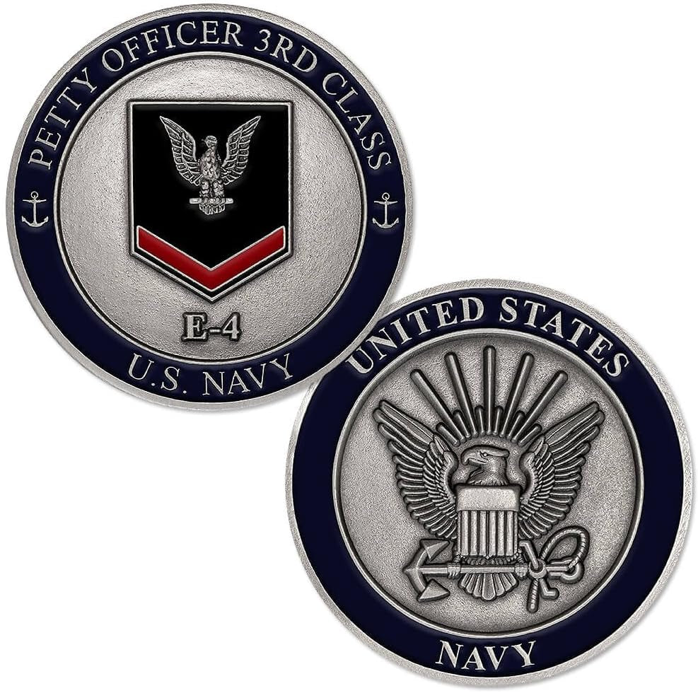 U.S. Navy Petty Officer Third Class E-4 Challenge Coin