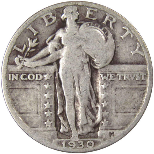 1930 Standing Liberty Quarter G Good 90% Silver 25C US Type Coin Collectible