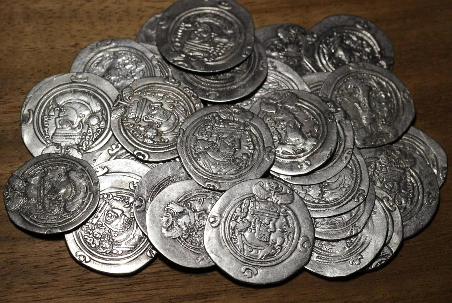 Ancient Sassanid Empire Large Silver Drachm Coin Gift Set (600 AD) with Certificate of Authenticity | Genuine Sasanian Historical Artifact