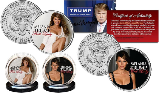 Melania Trump First Lady 2016 Presidential Election Official JFK U.S. 2-Coin Set