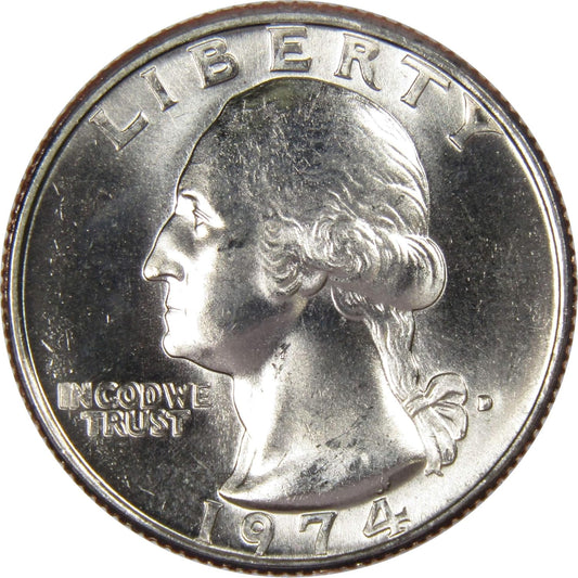 1974 D Washington Quarter BU Uncirculated Mint State 25C US Coin Collectible