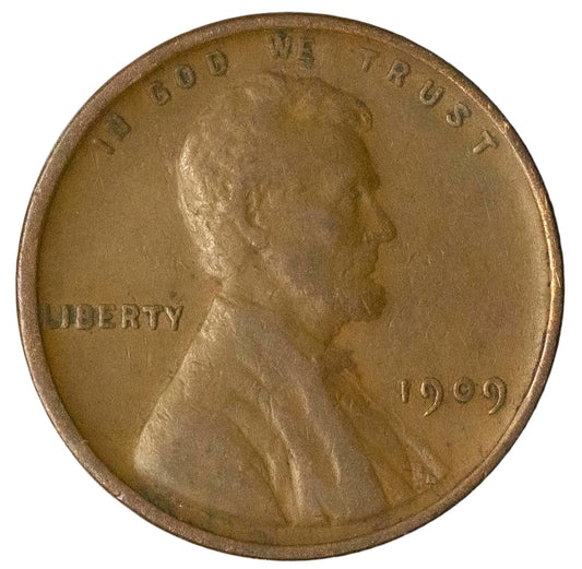 1909 VDB -P Lincoln Wheat Cent Penny - F/VF Condition