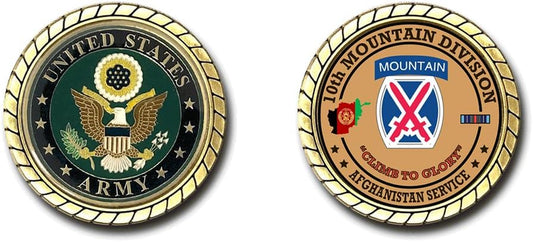 10Th Mountain Division Afghanistan Service Challenge Coin