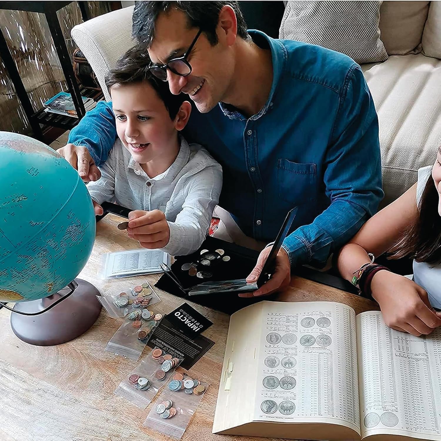 IMPACTO COLECCIONABLES Three-Century-Old "Pound" Coins from 5 Continents- Original and Authentic World Coins Collection - Expertly Inspected