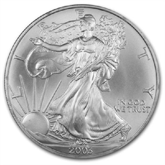 2003-1 Ounce American Silver Eagle Shipping .999 Fine Silver with Our Certificate of Authenticity Dollar Uncirculated US Mint