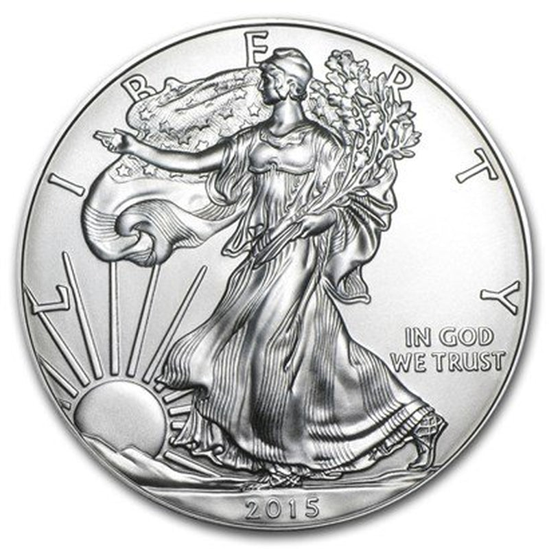 2015 American Silver Eagle .999 Fine Silver Dollar Uncirculated US Mint with Our Certificate of Authenticity