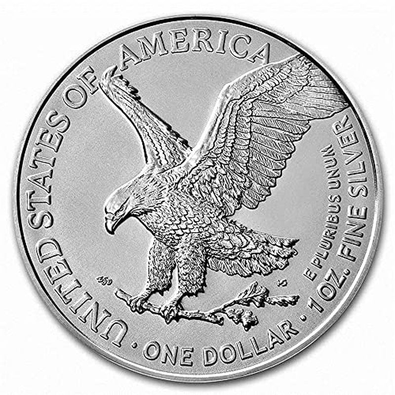 2022 No Mint Mark American Silver Eagle .999 Fine Silver with Our Certificate of Authenticity Dollar US Mint Uncirculated