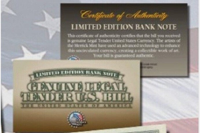 Once-in-a-lifetime opportunity: 4 Legal Tender Two Dollar Bills with Upside-Down