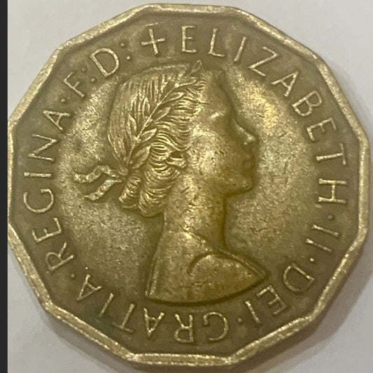 Rare 1964 United Kingdom 3 Pence Coin - A Sterling Silver Gem from the Swinging Sixties"